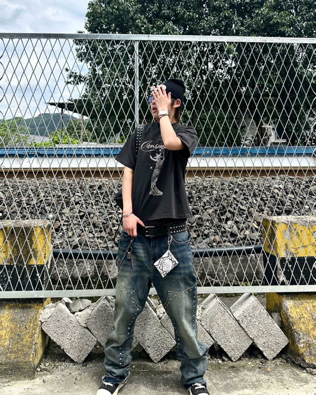 ドレスデザイン短丈Tシャツ　FM0080