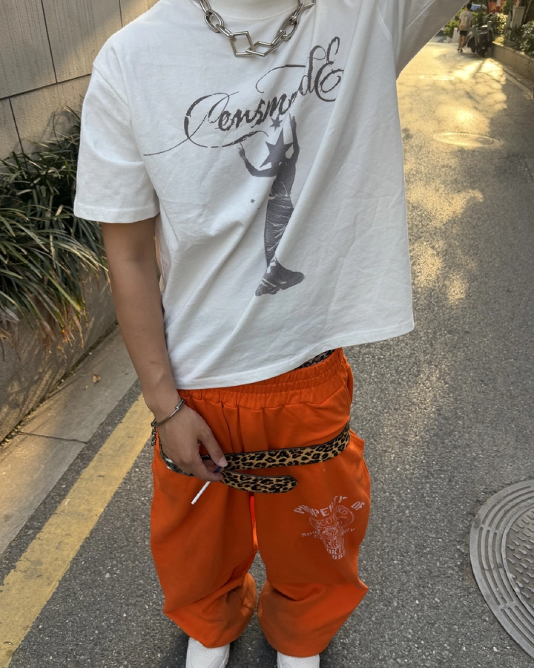 ドレスデザイン短丈Tシャツ　FM0080