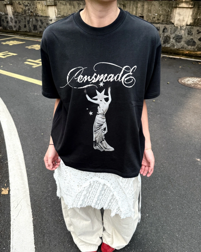 ドレスデザイン短丈Tシャツ　FM0080