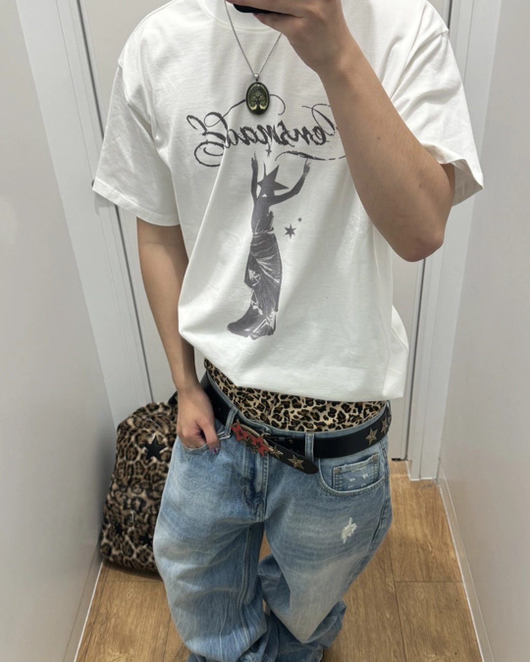 ドレスデザイン短丈Tシャツ　FM0080