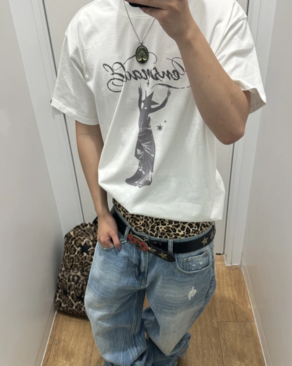 ドレスデザイン短丈Tシャツ　FM0080