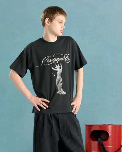 ドレスデザイン短丈Tシャツ　FM0080