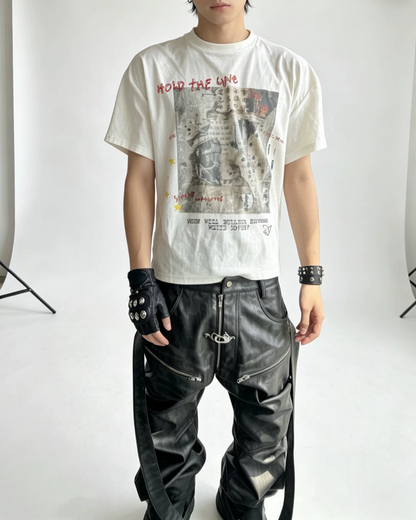 バックスターデザイン短丈Tシャツ　FM0084