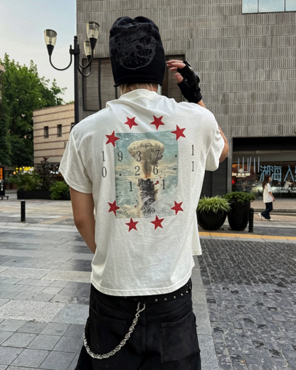 バックスターデザイン短丈Tシャツ　FM0084