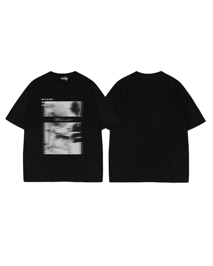 フェードスクエアプリントTシャツ　FM0102