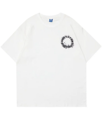 スモークサークルデザインTシャツ　FM0103