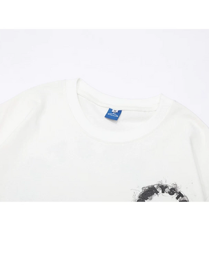 スモークサークルデザインTシャツ　FM0103
