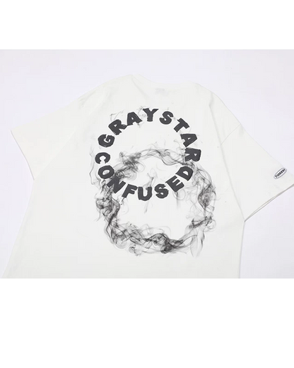 スモークサークルデザインTシャツ　FM0103