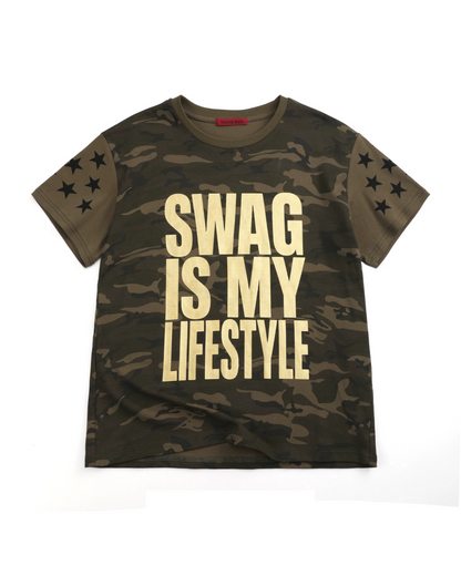 Camo Swag Is My Lifestyle 短丈Tシャツ FM0112