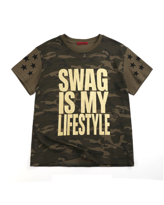 Camo Swag Is My Lifestyle 短丈Tシャツ FM0112