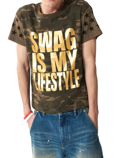 Camo Swag Is My Lifestyle 短丈Tシャツ FM0112