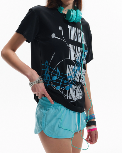 ミュージックデザイン短丈Tシャツ FM0118