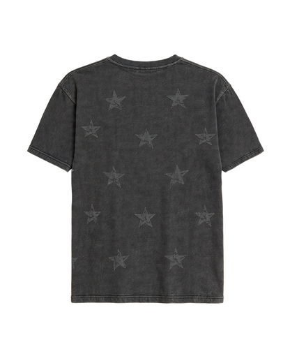 ブラックスターデザイン短丈Tシャツ FM0119