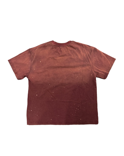 フェードレッドデザイン短丈Tシャツ FM0120