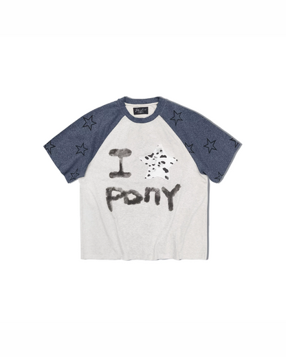 I☆PONY短丈Tシャツ FM0124
