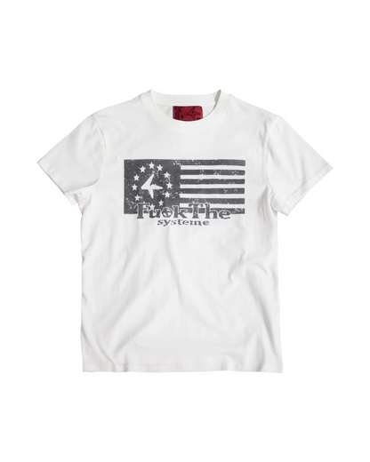 スターラインレタリング短丈Tシャツ FM0127