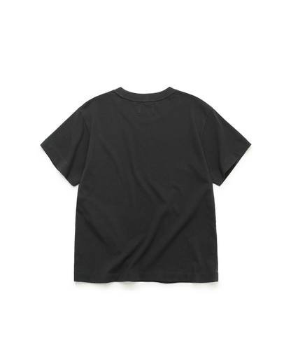 ダメージボーンデザイン短丈Tシャツ FM0130