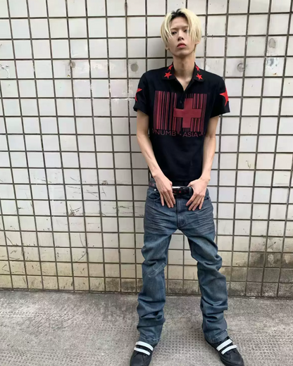 スタークロス短丈ポロシャツ FM0133