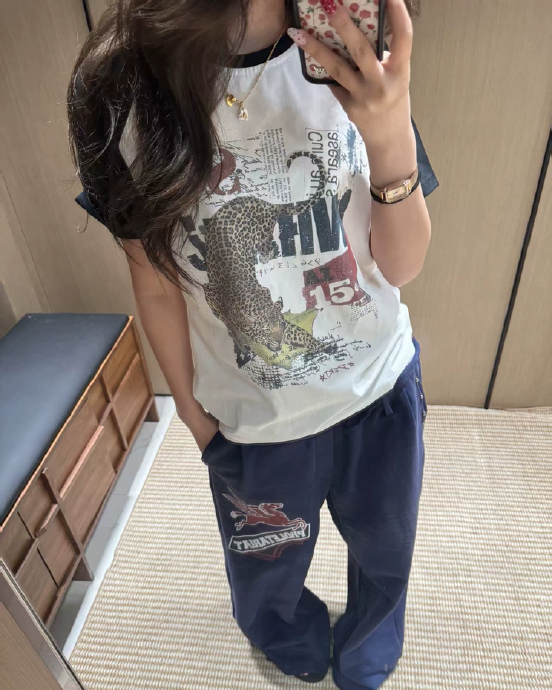 タイガーデザイン短丈Tシャツ FM0135