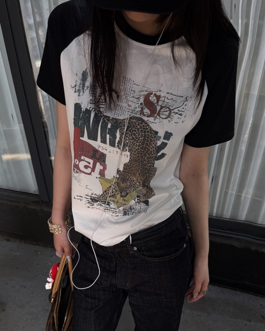 タイガーデザイン短丈Tシャツ FM0135