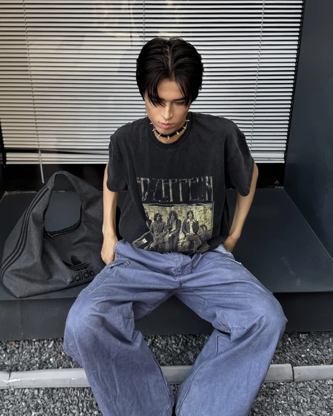 ウォッシュフェイントデザインTシャツ FM0136