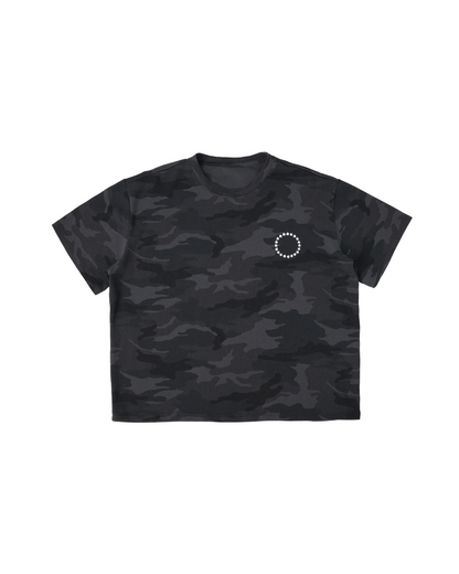 短丈パターンデザインTシャツ FM0137