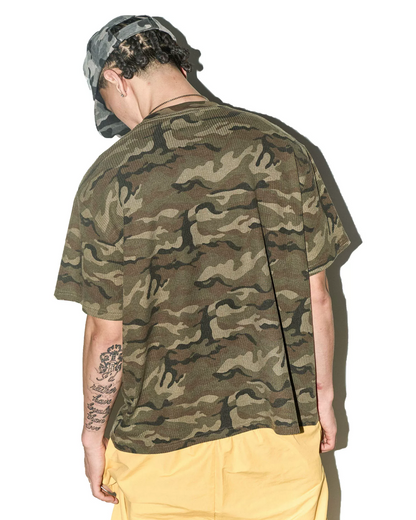 短丈パターンデザインTシャツ FM0137