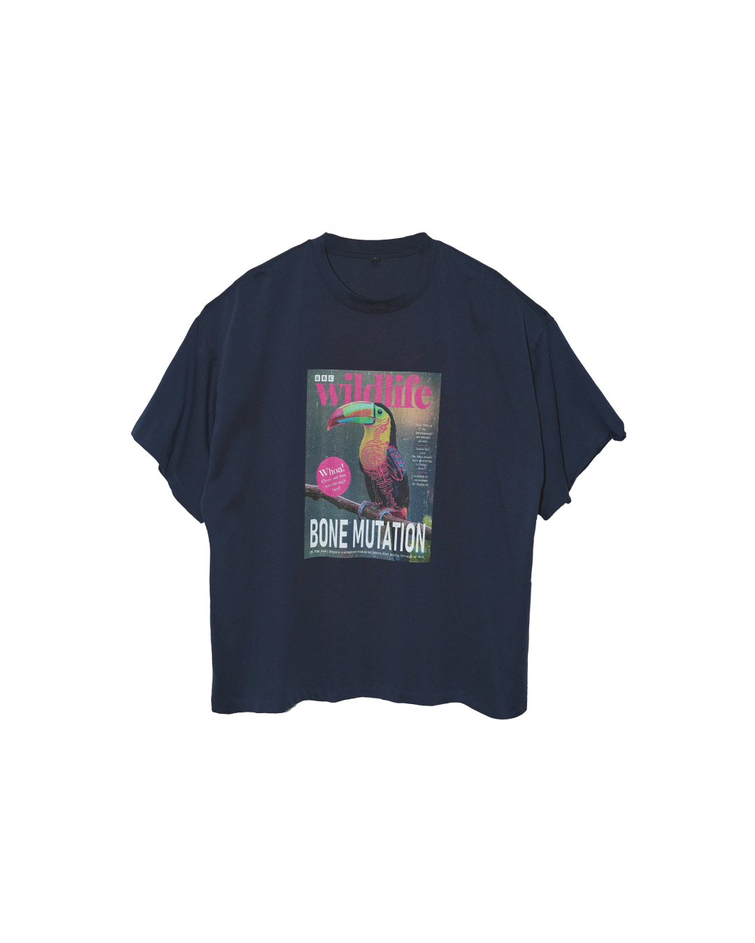 短丈バックボーンデザインTシャツ FM0138