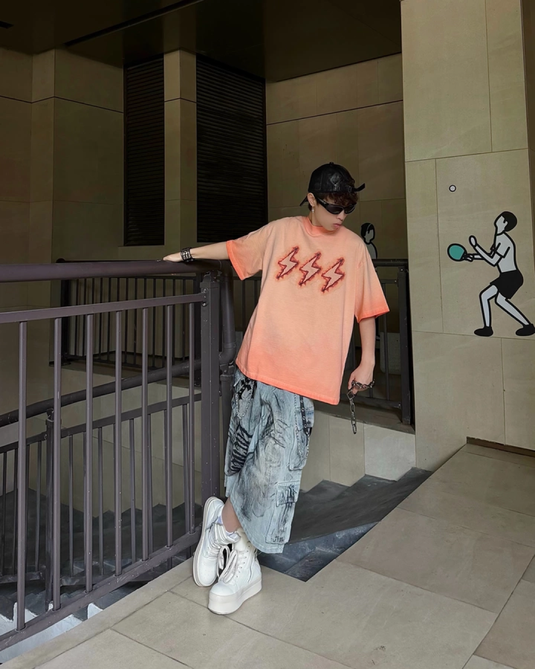 サンダーフェードデザインTシャツ FM0140