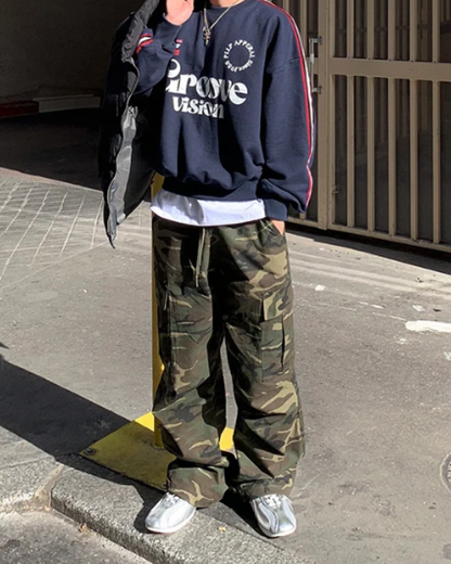 ラインデザインスウェットシャツ FM0169