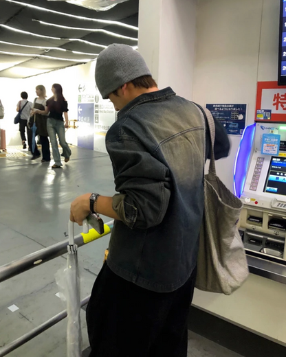 短丈ボタンデニムシャツFM0242