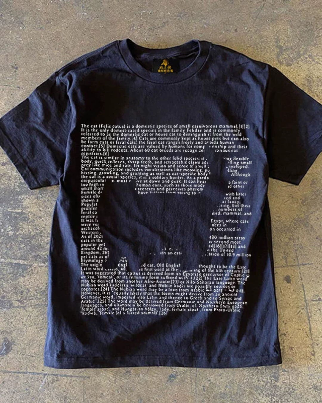 レタリングキャットTシャツ L0220