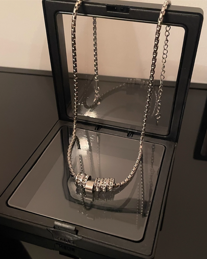 シルバーリングネックレス　L0080