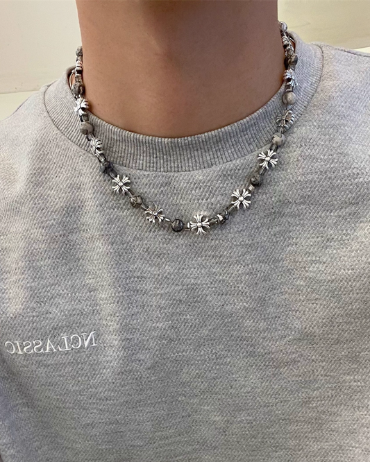 クロスストーンネックレス　L0102