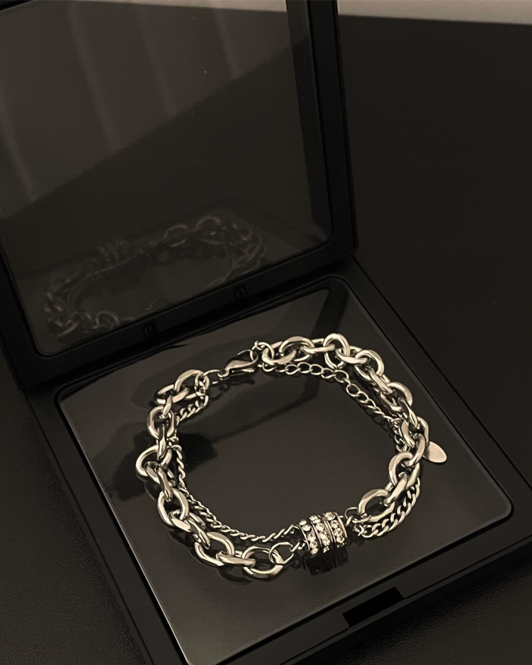 マルチプルシルバーブレスレット　L00143