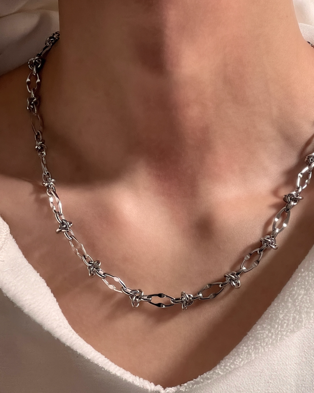 シルバーコネクトネックレス　L0149
