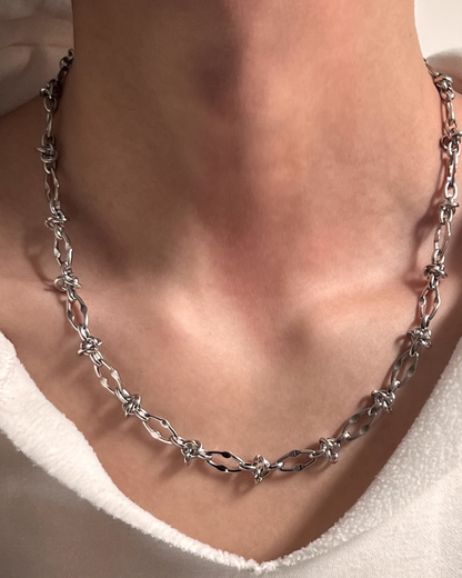 シルバーコネクトネックレス　L0149