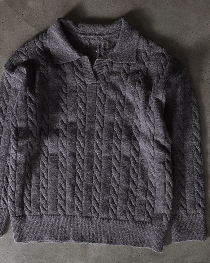 ケーブルスキッパーニット　L0153