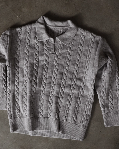ケーブルスキッパーニット　L0153