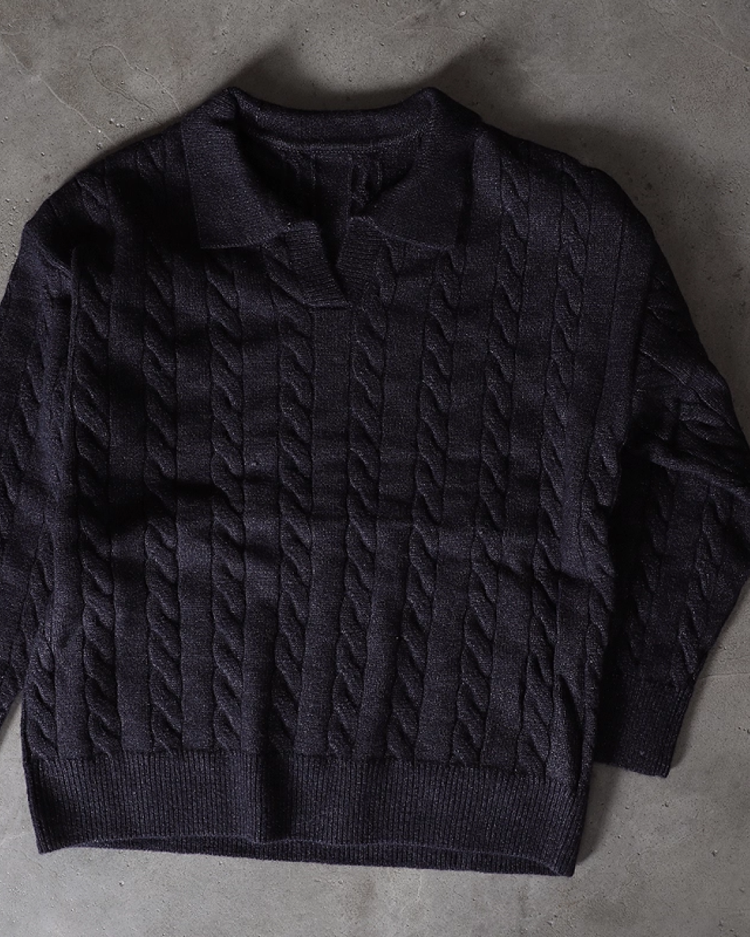 ケーブルスキッパーニット　L0153