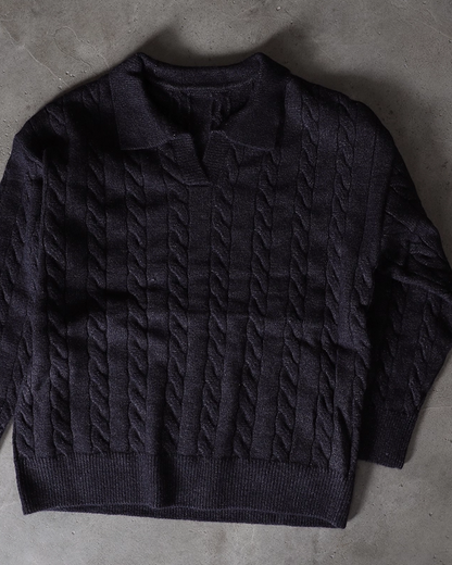 ケーブルスキッパーニット　L0153