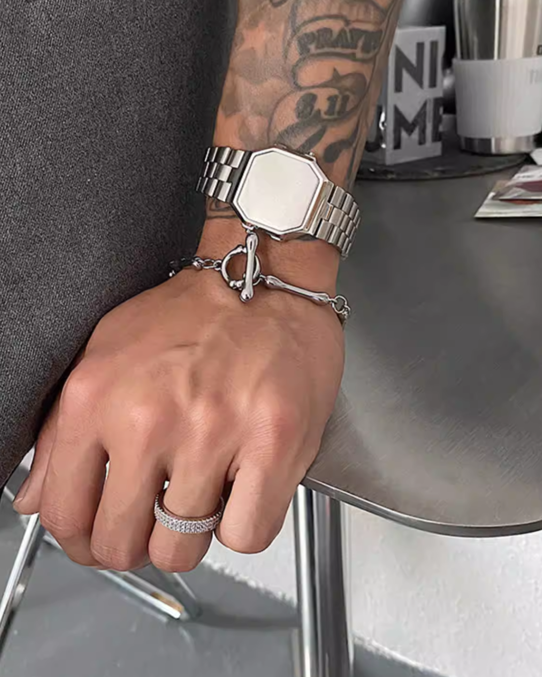 ボーンデザインブレスレット　L0158