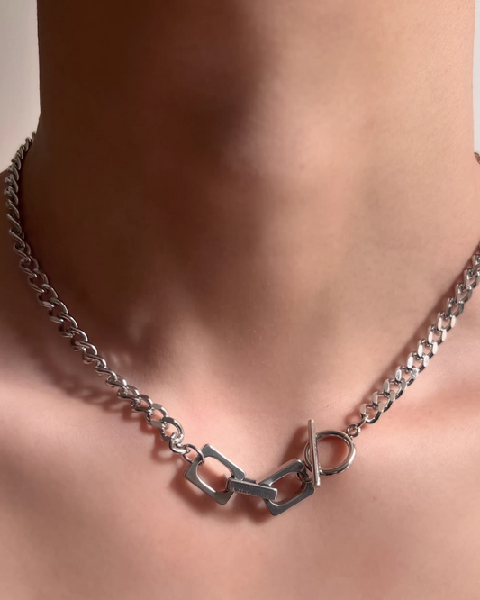 シルバーコネクトネックレス　L0275
