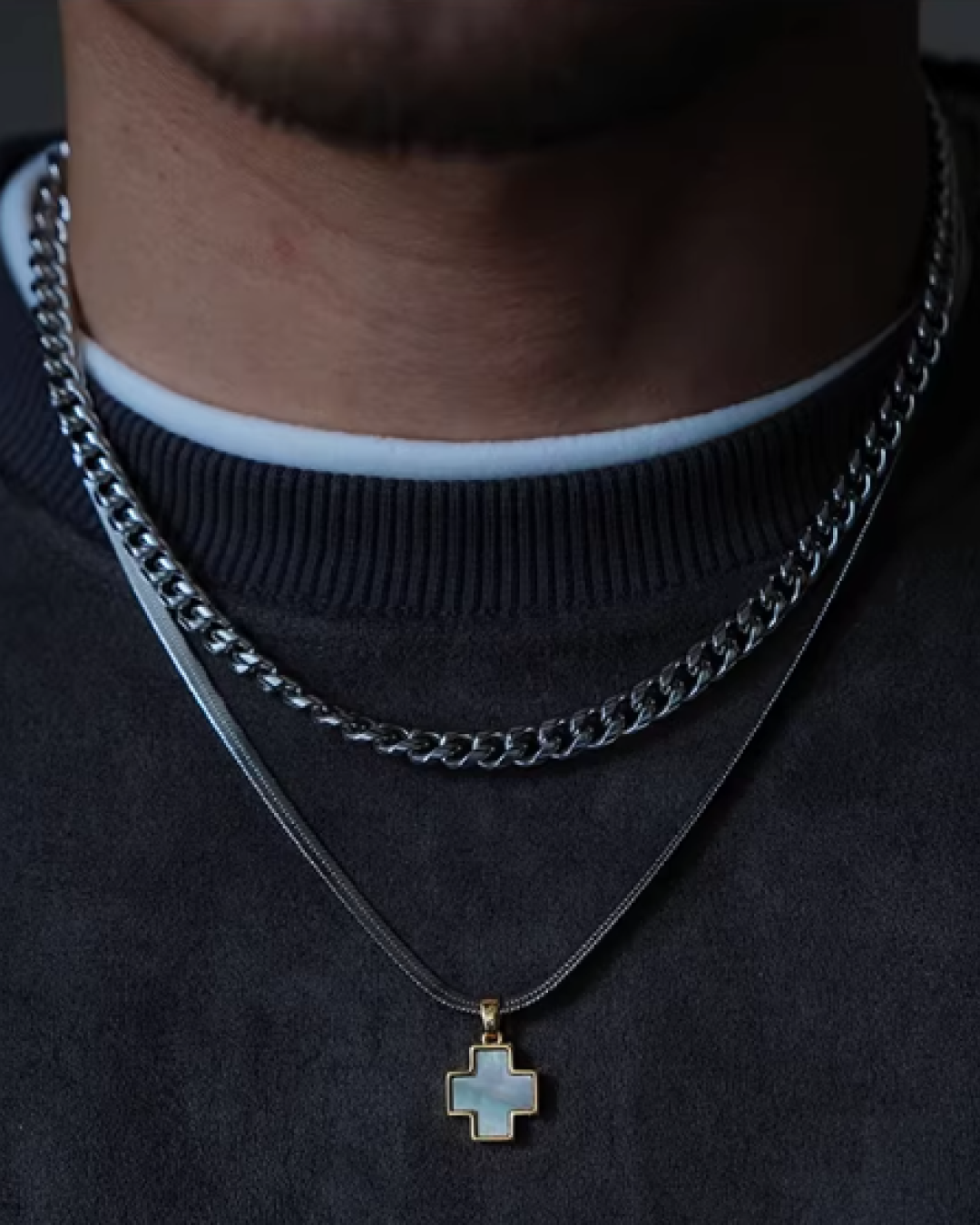 シルバークロスネックレス　L0285