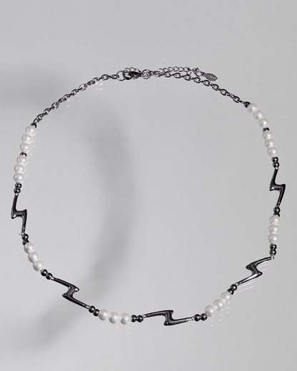 パールアクセントコネクトネックレス　L0296