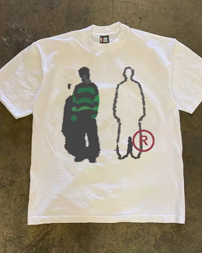 ダブルヒューマンプリントTシャツ L0299