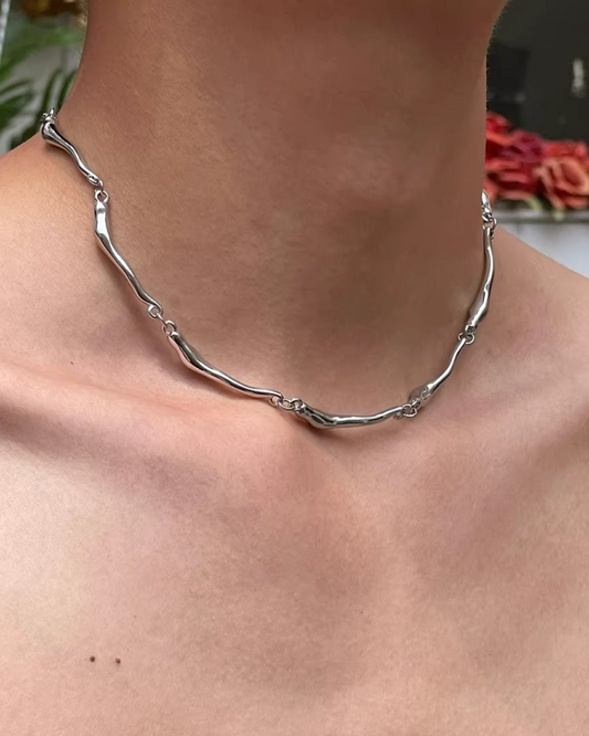 シルバーナチュラルネックレス　L0303