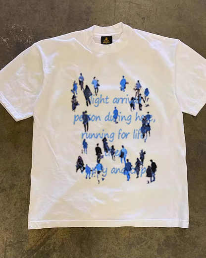 ヒューマンレタリングTシャツ L0310