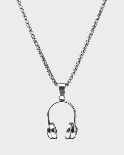 ヘッドフォンシルバーネックレス　L0311