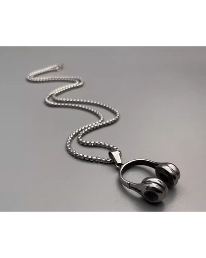 ヘッドフォンシルバーネックレス　L0311